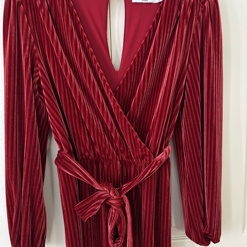 Anthro Velvet Jumpsuit - Picture 4 of 7